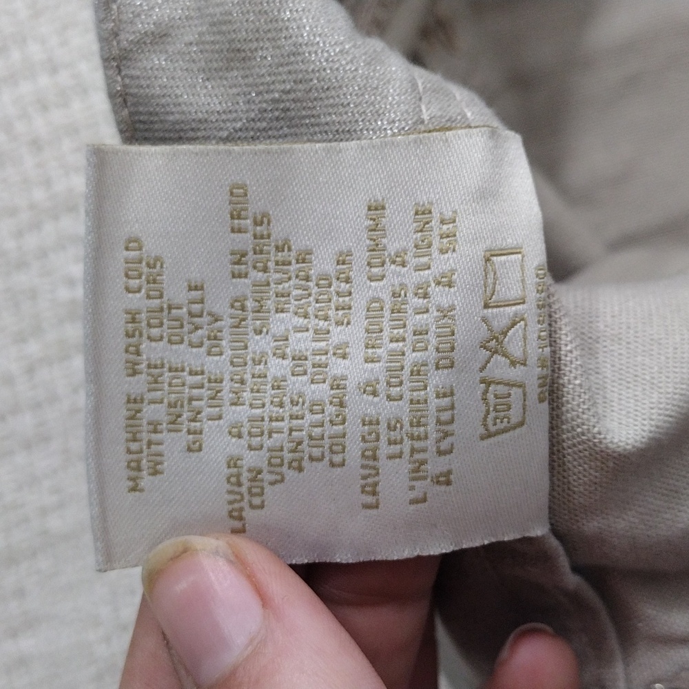 EUC Seven7 Tan Metallic Skinny jeans size 4 - Picture 15 of 15